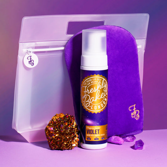 CLEARANCE Violet Bundle Tan + Mitt