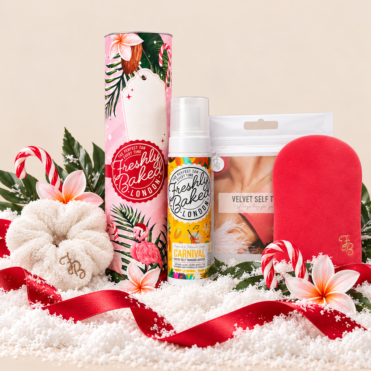 Christmas Self Tan Gift Set – Mousse, Tanning Mitt & Scrunchie